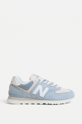 new balance blue 574 denim trainers