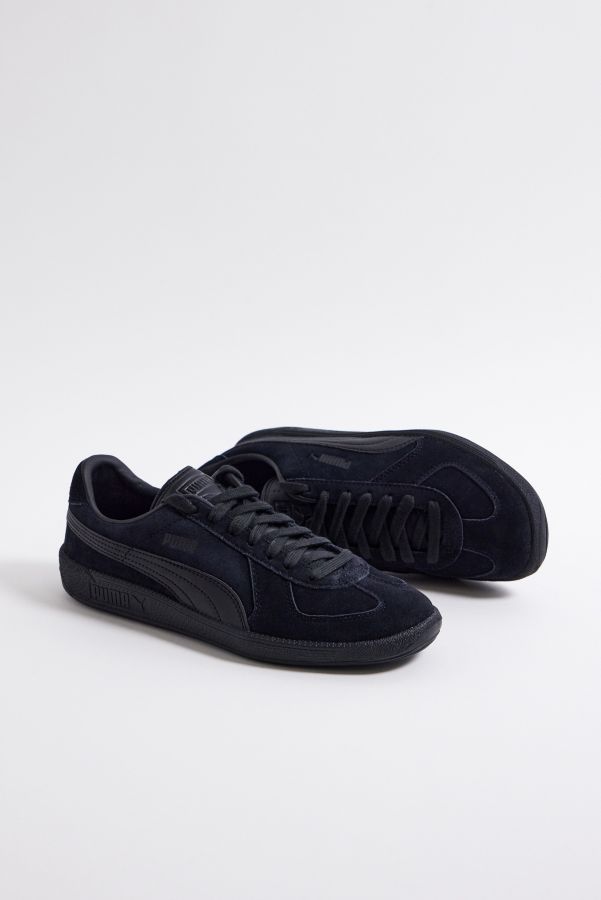 Slide View: 2: PUMA Black Army Trainer Suede Trainers