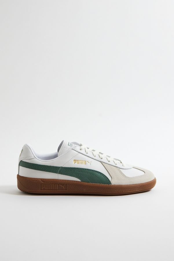 Slide View: 3: PUMA Green Army Trainer Suede Trainers