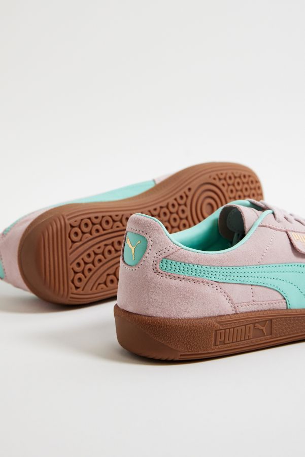 Slide View: 5: Puma Palermo Pink & Mint Trainers