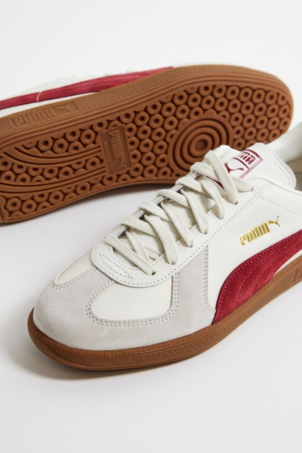 Vista diapositiva: 5: Scarpe da Ginnastica Scamosciate PUMA Bianche & Rosse Army