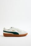 Thumbnail View 3: PUMA White & Green Army Suede Trainers