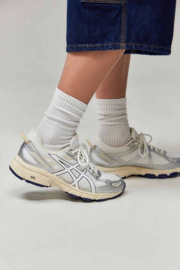 Slide View: 1: ASICS White GEL-VENTURE 6 Trainers