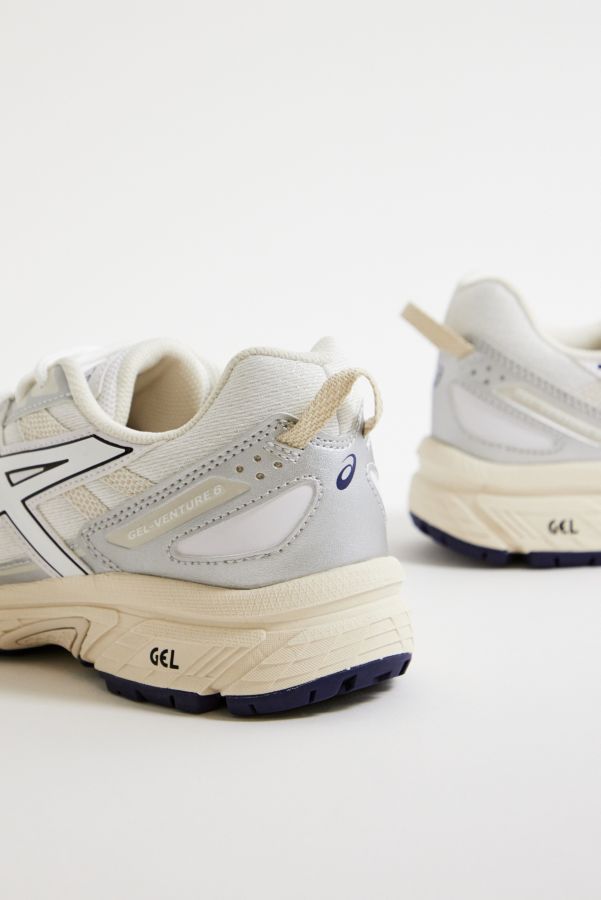 Slide View: 4: ASICS White GEL-VENTURE 6 Trainers