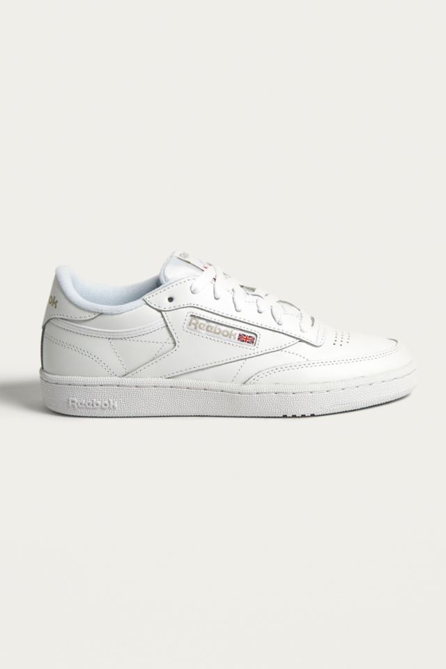 Reebok Club C 85 White on White Leather Trainers | Urban Outfitters UK