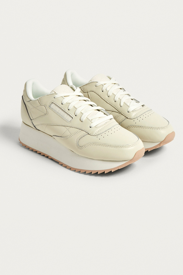reebok classic leather double trainers