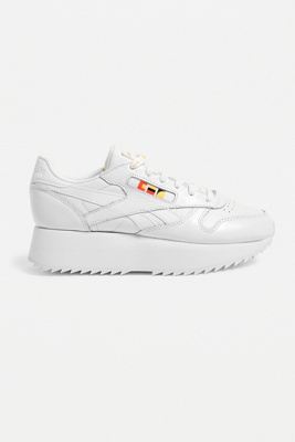 reebok classic leather double trainers