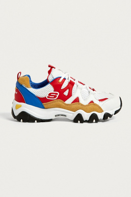 skechers d'lites 3 homme rouge