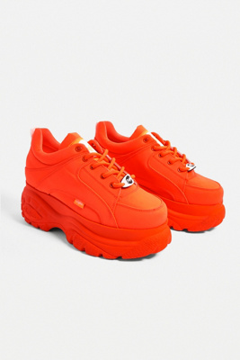 neon orange platform shoes