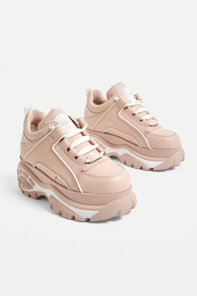 Buffalo Pink Leather Chunky Platform Trainers | Urban Outfitters UK