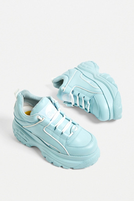blue platform trainers