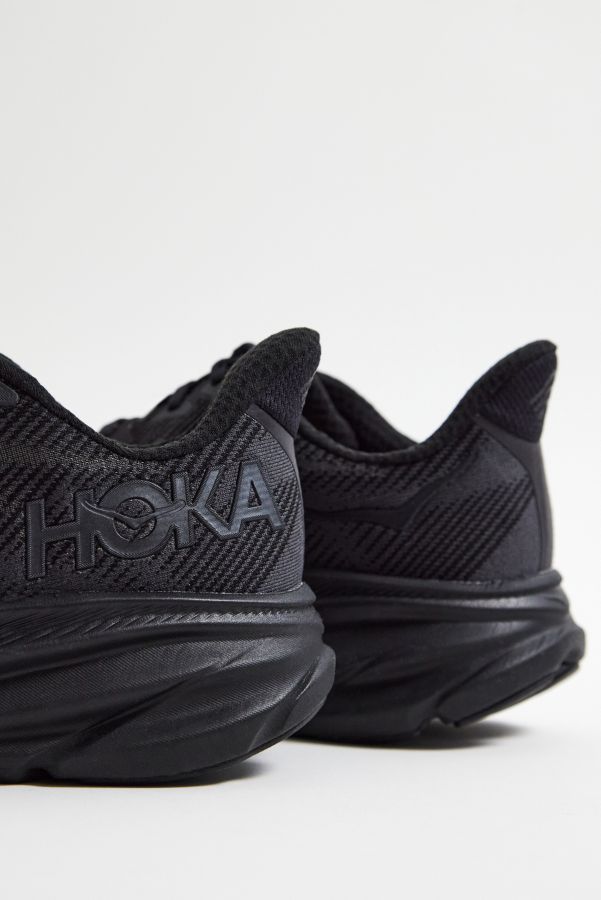 Slide View: 5: HOKA Schwarze Clifton 9 Trainingsschuhe