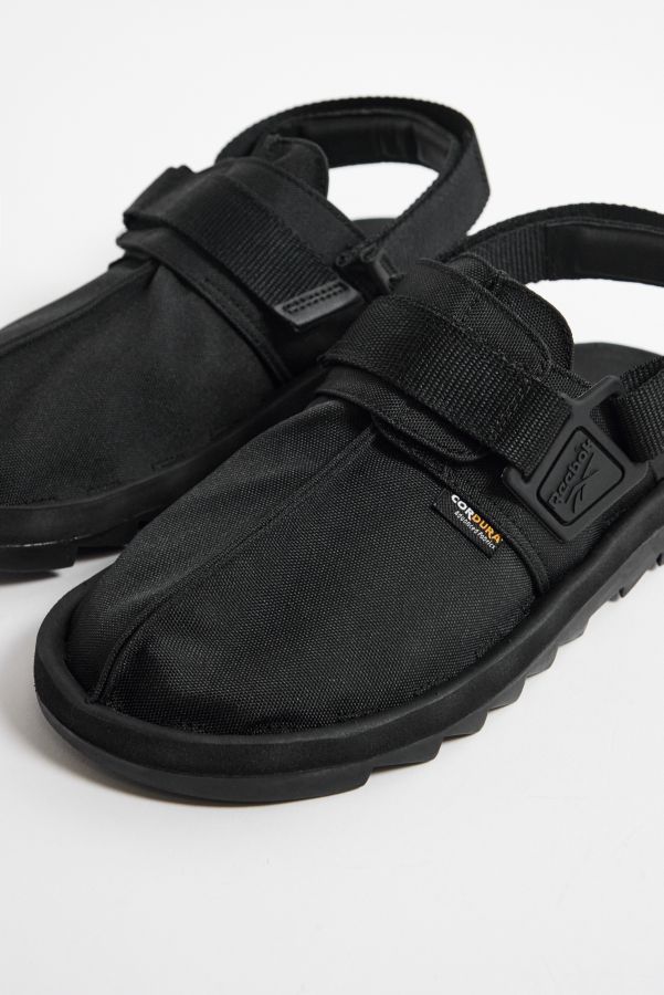 Slide View: 4: Reebok Beatnik Black Suede Sandal