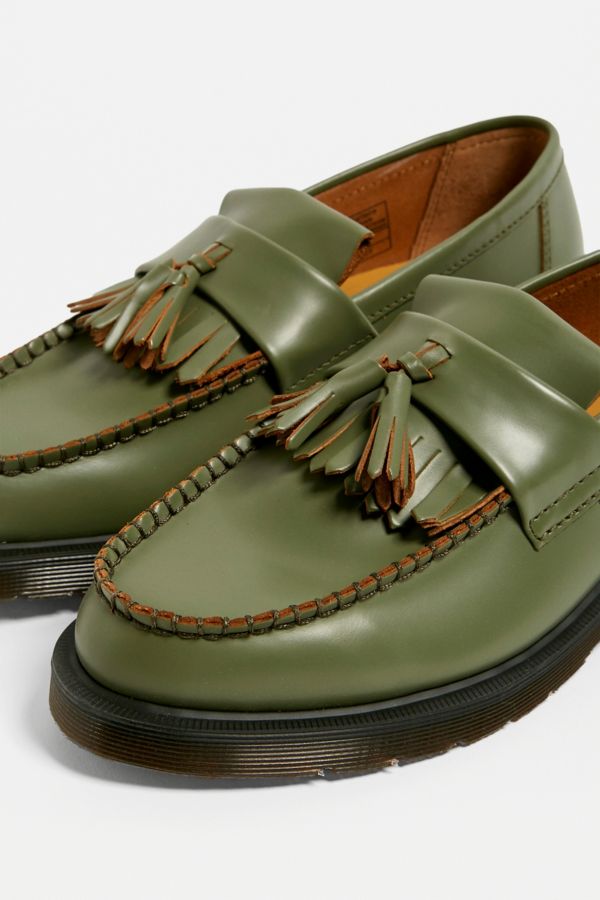 Dr. Martens Adrian Khaki Tassel Loafers | Urban Outfitters UK