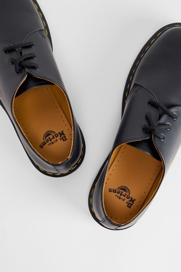 Slide View: 2: Dr. Martens Schwarze 1461 3-Ösen Oxford Schuhe