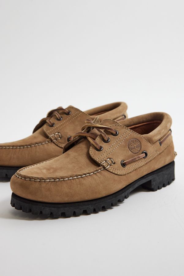 Slide View: 4: Chaussure Bateau Beige Timberland 3-Œillets