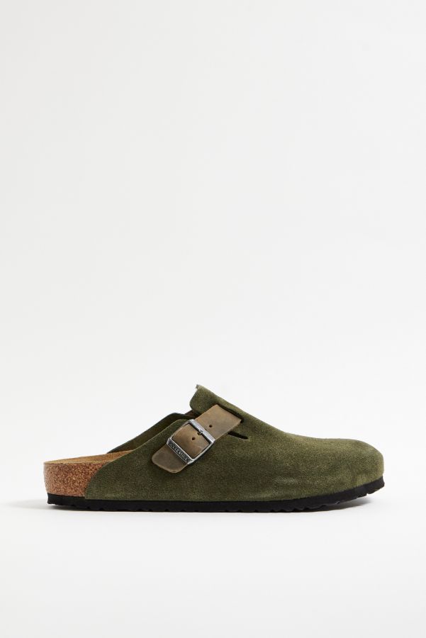 Vista diapositiva: 1: Zoccoli Boston in Pelle Scamosciata Timo Misto Birkenstock