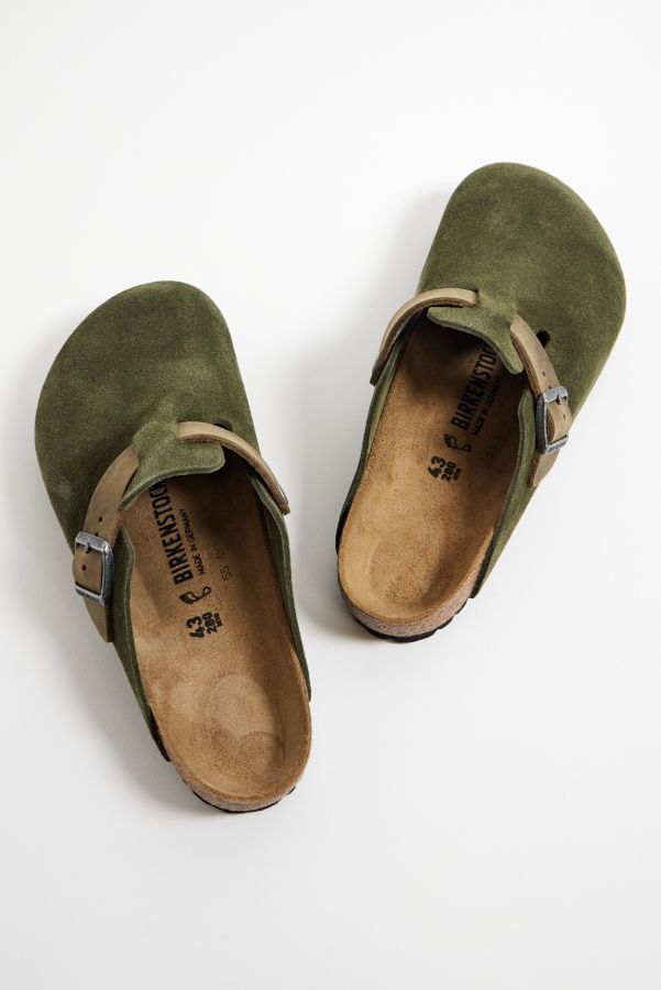 Vista diapositiva: 2: Zoccoli Boston in Pelle Scamosciata Timo Misto Birkenstock