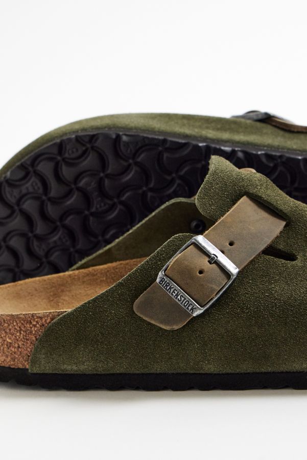 Vista diapositiva: 3: Zoccoli Boston in Pelle Scamosciata Timo Misto Birkenstock