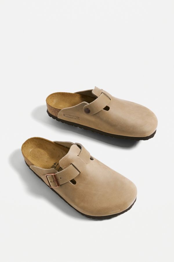 Slide View: 1: Sabots Boston Birkenstock Marron Tabac