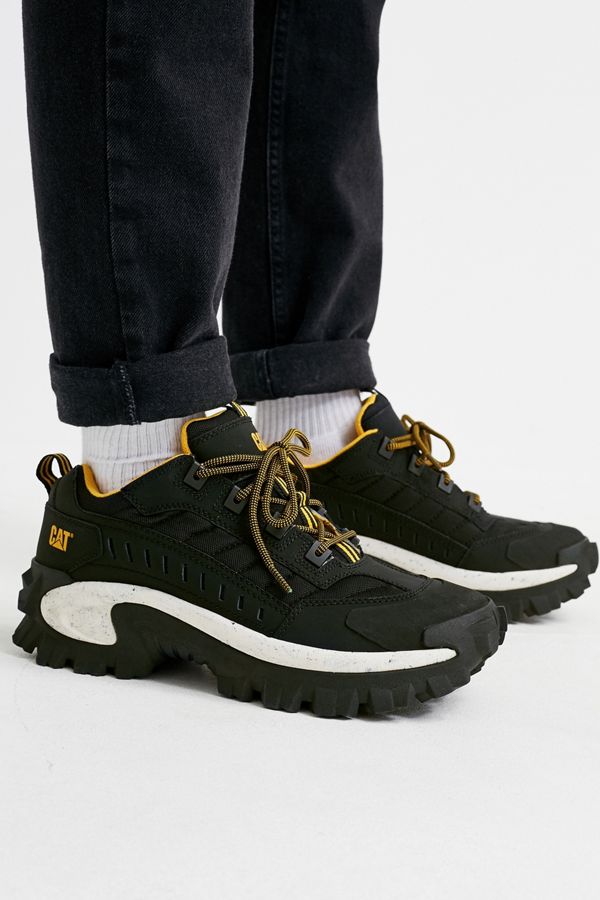 CAT Footwear Intruder Black and Yellow Trainers Urban Outfitters UK