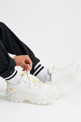 cat footwear intruder triple black trainers