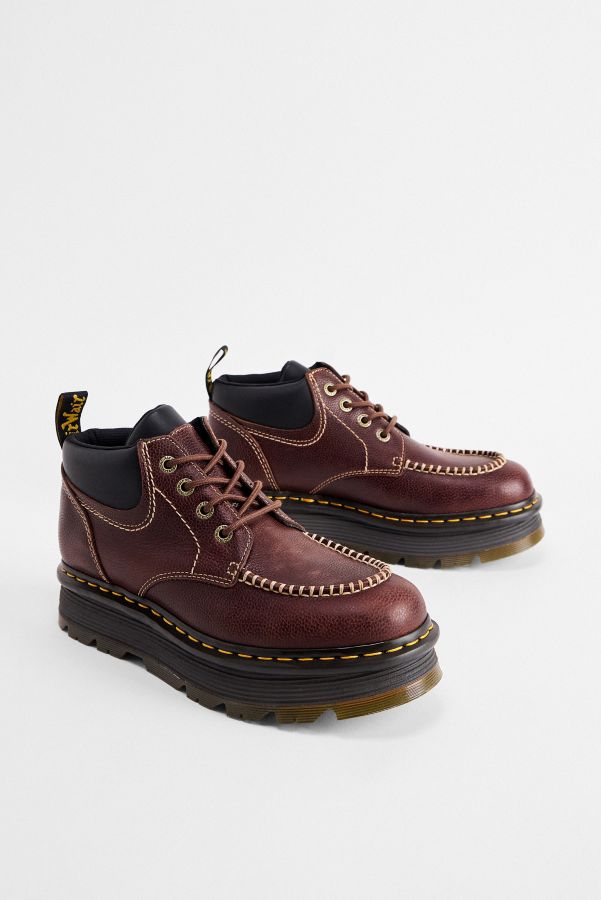 Slide View: 1: Dr Martens Braune Zebzag 4-Ösen Stiefel