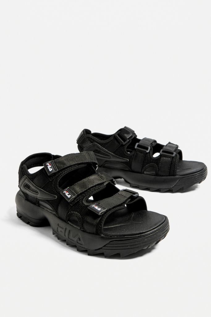 FILA Disruptor Black Sandals | Urban Outfitters UK