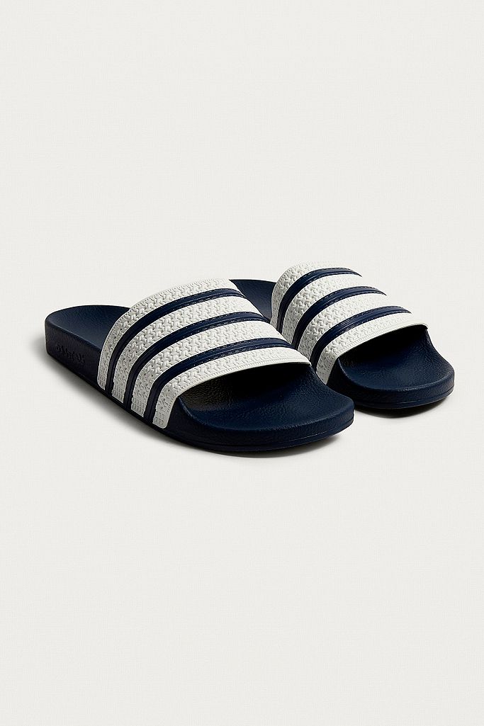 adidas Adilette Blue Pool Sliders | Urban Outfitters UK