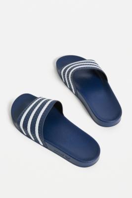 adidas navy blue sliders