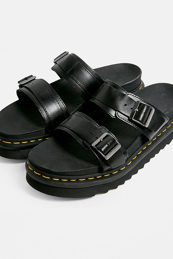 Dr. Martens Myles Brando Black Sandals | Urban Outfitters UK