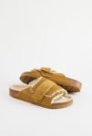 Thumbnail View 1: Sandales Birkenstock Marron Velours Peau de Mouton