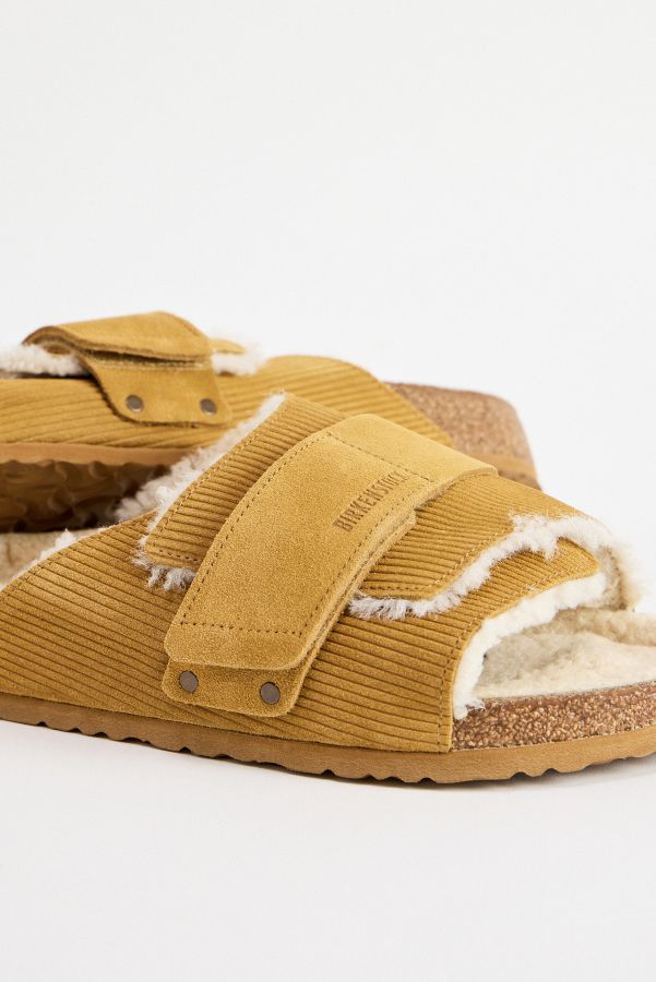 Slide View: 4: Sandales Birkenstock Marron Velours Peau de Mouton