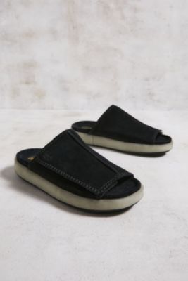 Clarks Originals Overleigh Black Suede Slides