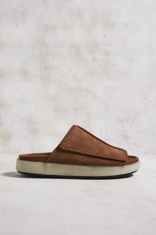 Slide View: 3: Clarks Originals – Badeschlappen „Cola Overleigh“ aus Veloursleder