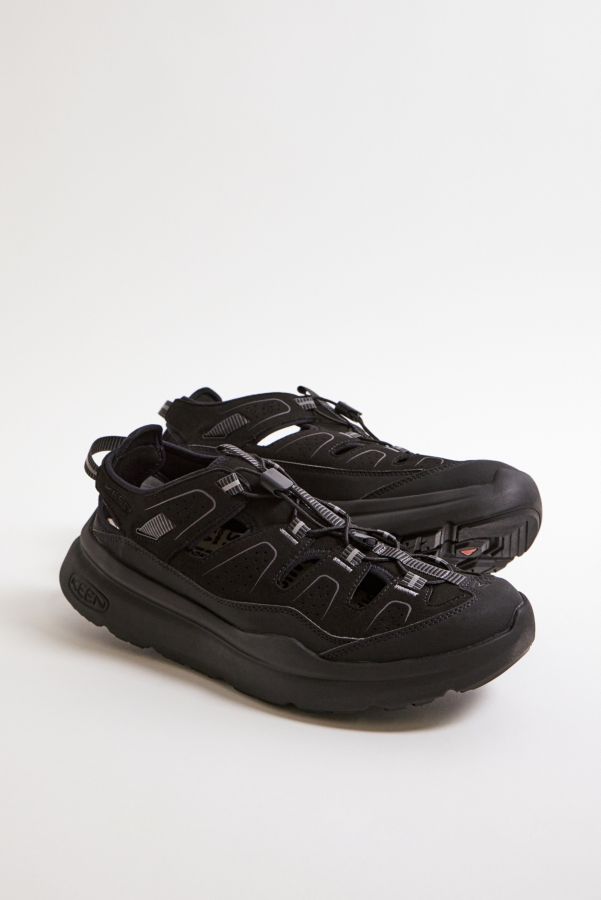 Slide View: 1: KEEN WK450 Black Walking Sandals