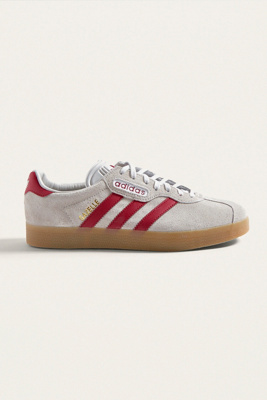 adidas gazelle grey and red