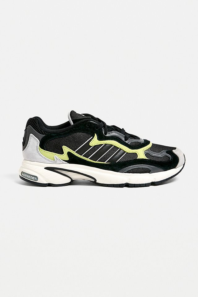adidas Temper Run Black and Volt Trainers | Urban Outfitters UK