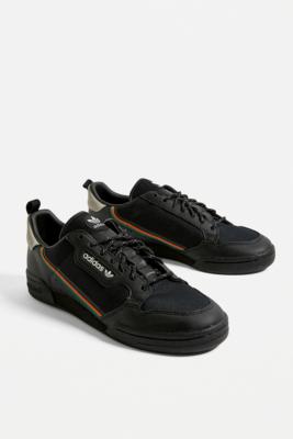 black adidas continental trainers