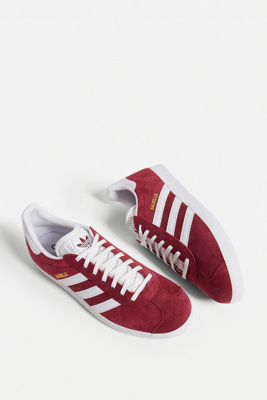 adidas originals red suede gazelle trainers