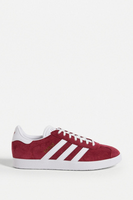 adidas originals red suede gazelle trainers