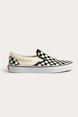 black & cream classic checkerboard trainers