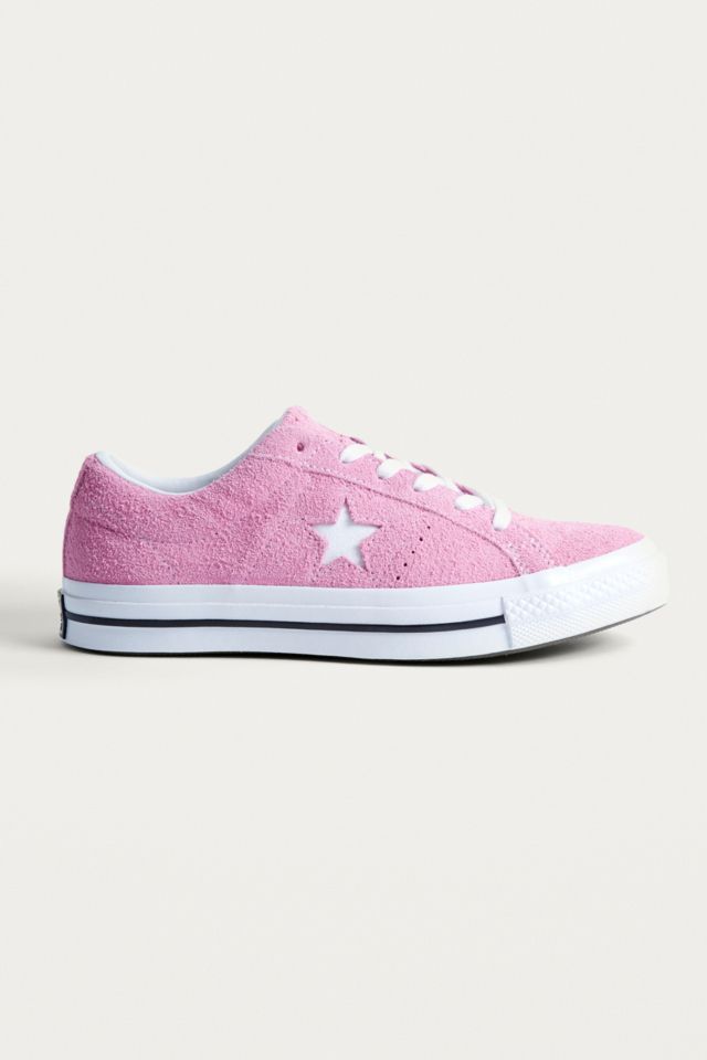Converse One Star Pink Suede Trainers Urban Outfitters Uk