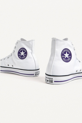 purple and white converse