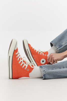 orange high top converse