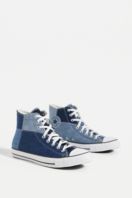 denim high top converse