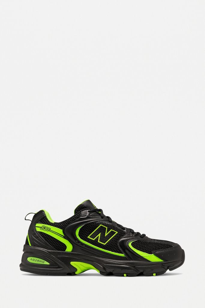 New Balance 530 Black and Green Trainers Urban Outfitters UK
