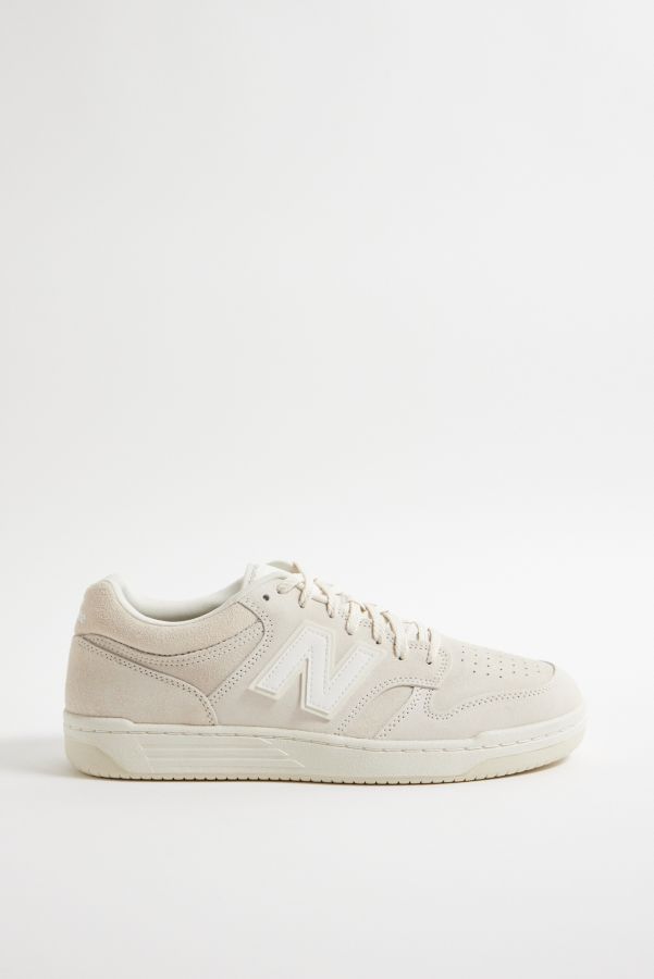 Slide View: 3: New Balance 480 Cream Suede Trainers