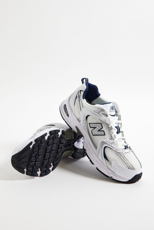 Slide View: 1: New Balance White 530 Trainers