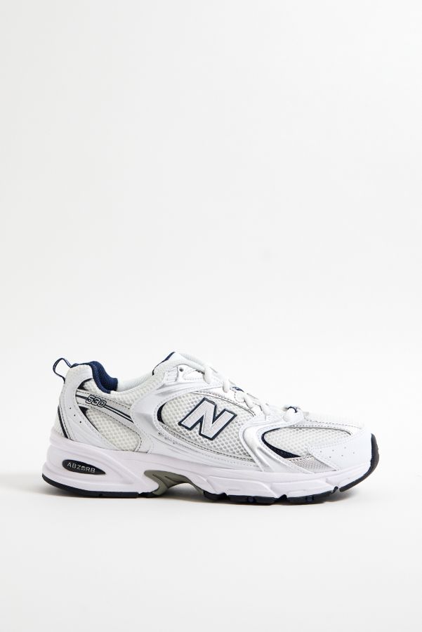 Slide View: 3: New Balance White 530 Trainers